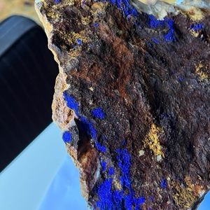 Large azurite crystal fossils